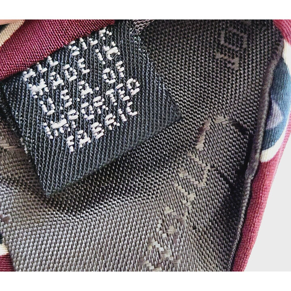 Vintage Christian Dior Silk Tie Red Geometric Classic Luxury Designer Retro USA - Picture 6 of 11